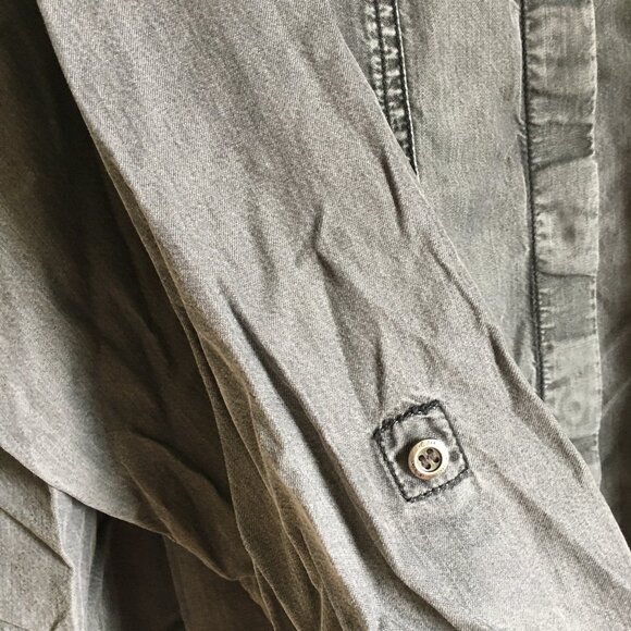 D/C Jeans Flowy Coastal Cowgirl Studded Cotton Button Up Dress Shirt - Picture 6 of 16